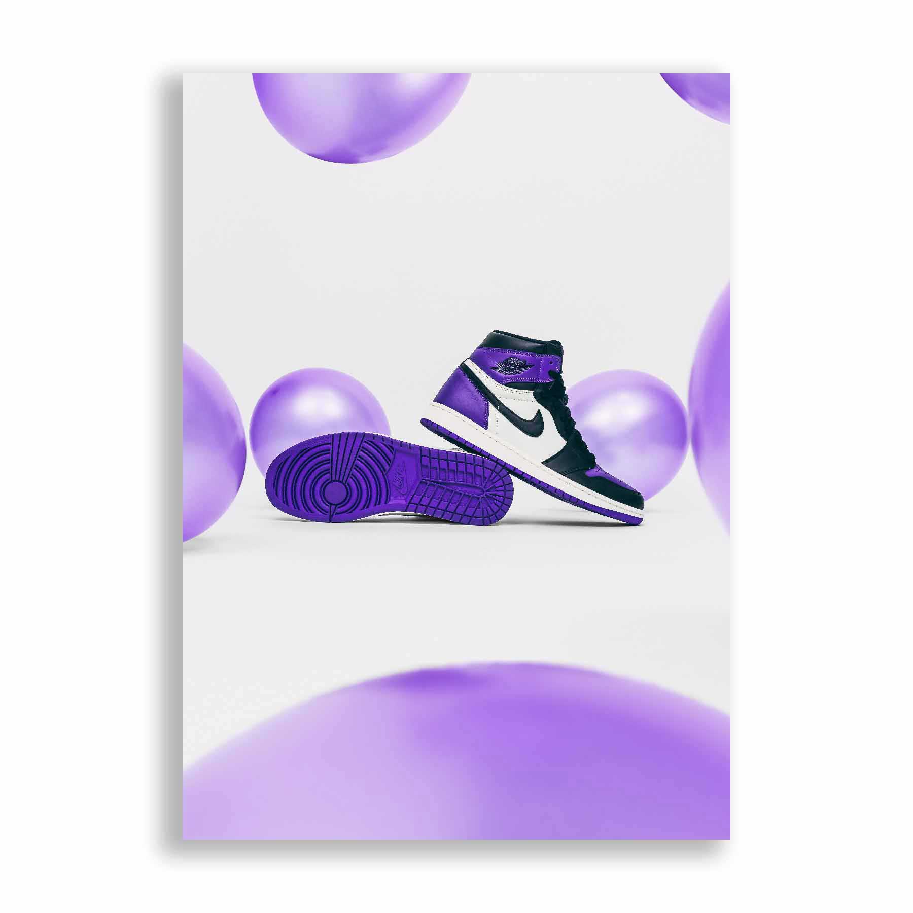 Air Jordan 1 High Court Purple Sneaker Poster