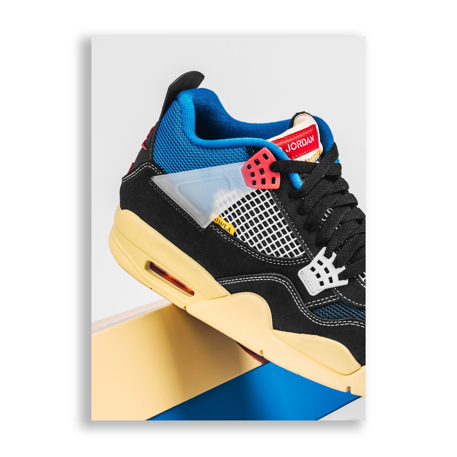 Snkrsprints | Air Jordan 4 x Union Retro Off Noir Sneaker Poster